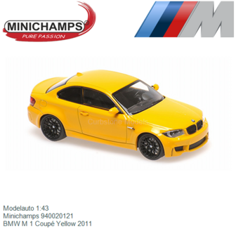 Modelauto 1:43 | Minichamps 940020121 | BMW M 1 Coup&eacute; Yellow 2011