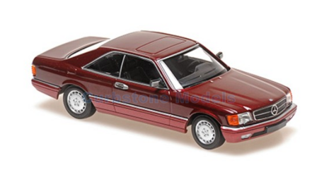 Modelauto 1:43 | Minichamps 940035124 | Mercedes Benz 560 SEC C126 Rood metallic 1980