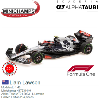 Modelauto 1:43 | Minichamps 417231440 | Alpha Tauri AT04 2023 - L.Lawson