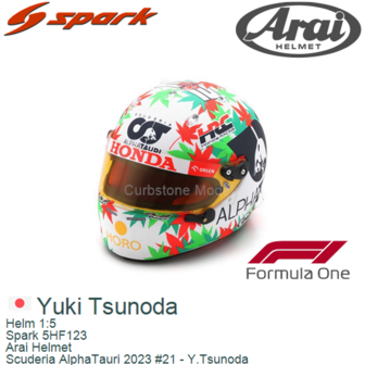 Helm 1:5 | Spark 5HF123 | Arai Helmet | Scuderia AlphaTauri 2023 #21 - Y.Tsunoda