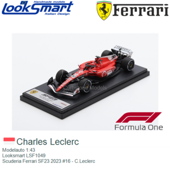 Modelauto 1:43 | Looksmart LSF1049 | Scuderia Ferrari SF23 2023 #16 - C.Leclerc