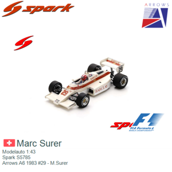 Modelauto 1:43 | Spark S5785 | Arrows A6 1983 #29 - M.Surer