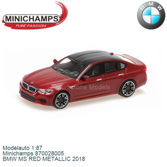 Modelauto 1:87 | Minichamps 870028005 | BMW MS RED METALLIC 2018