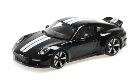 Modelauto 1:18 | Minichamps 110069200 | Porsche 911 Sport Classic (992) Black Metallic and White 2022