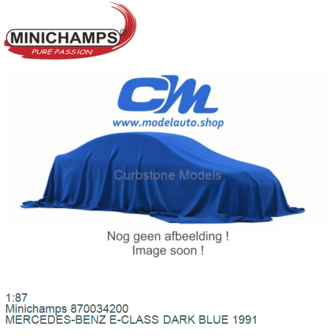 1:87 | Minichamps 870034200 | MERCEDES-BENZ E-CLASS DARK BLUE 1991