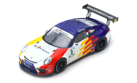 Modelauto 1:43 | Spark SI009 | Porsche 911 GT3 Cup | Dinamic Motorsport 2019 #8 - D.Bertonelli