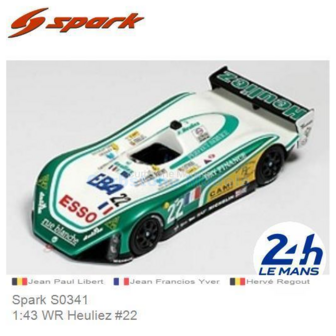 Modelauto 1:43 | Spark S0341 | WR Heuliez 1994 #22 - J.Libert - H.Regout - J.Yver