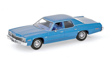 Modelauto 1:87 | Minichamps 870144100 | Dodge monaco blue metallic 1974