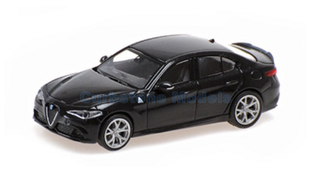 Modelauto 1:87 | Minichamps 870120106 | Alfa Romeo giulia quadrifoglio black metallic 2017