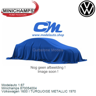 Modelauto 1:87 | Minichamps 870054004 | Volkswagen 1600 l TURQUOISE METALLIC 1970