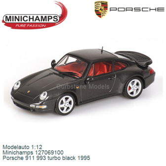 Modelauto 1:12 | Minichamps 127069100 | Porsche 911 993 turbo black 1995