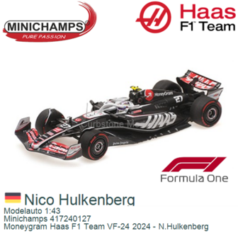 Modelauto 1:43 | Minichamps 417240127 | Moneygram Haas F1 Team VF-24 2024 - N.Hulkenberg