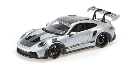 Modelauto 1:87 | Minichamps 870065020 | Porsche 911 GT3 RS (992) Silver and Black 2024