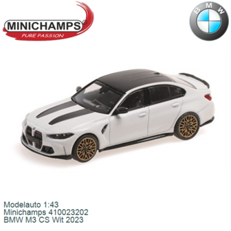 Modelauto 1:43 | Minichamps 410023202 | BMW M3 CS Wit 2023