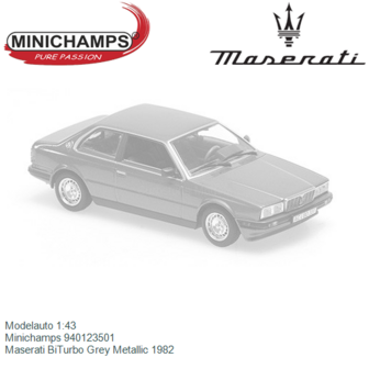 Modelauto 1:43 | Minichamps 940123501 | Maserati BiTurbo Grey Metallic 1982