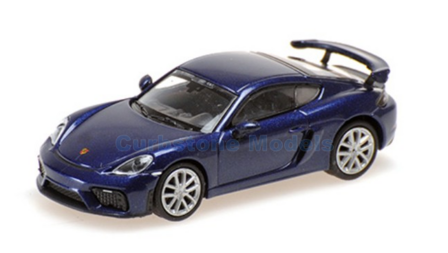 Modelauto 1:87 | Minichamps 870067600 | Porsche 718 Cayman GT4 981 Blauw metallic 2019