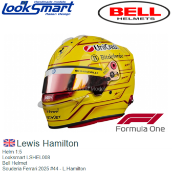 Helm 1:5 | Looksmart LSHEL008 | Bell Helmet | Scuderia Ferrari 2025 #44 - L.Hamilton