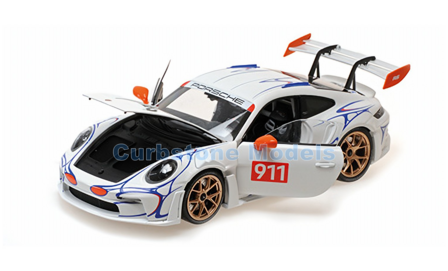 Modelauto 1:18 | Minichamps 110062041 | Porsche 911 GT3 RS (992) White and Orange 2023 #911