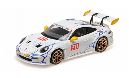 Modelauto 1:18 | Minichamps 110062042 | Porsche 911 GT3 RS (992) White and Yellow 2023 #911