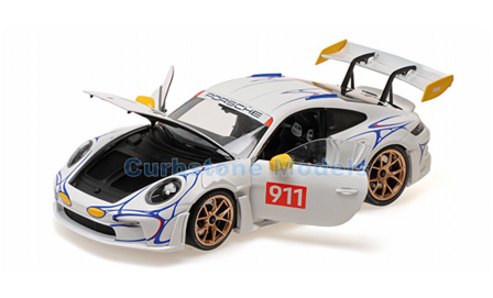 Modelauto 1:18 | Minichamps 110062042 | Porsche 911 GT3 RS (992) White and Yellow 2023 #911