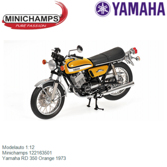 Modelauto 1:12 | Minichamps 122163501 | Yamaha RD 350 Orange 1973