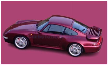 Modelauto 1:18 | Minichamps 155061180 | Porsche 911 Turbo S (993) Dark Red Metallic 2004