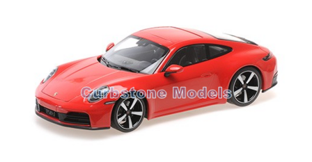 Modelauto 1:18 | Minichamps 155064020 | Porsche 911 Carrera Coup&eacute; (992.2) Red 2024