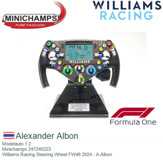 Modelauto 1:2 | Minichamps 247240223 | Williams Racing Steering Wheel FW46 2024 - A.Albon