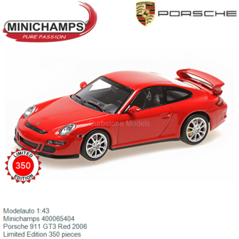 Modelauto 1:43 | Minichamps 400065404 | Porsche 911 GT3 Red 2006