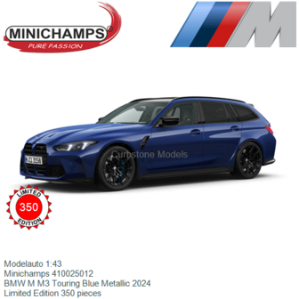 Modelauto 1:43 | Minichamps 410025012 | BMW M M3 Touring Blue Metallic 2024