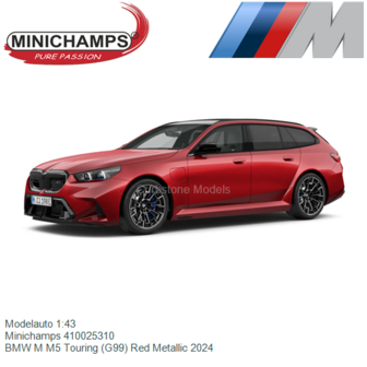 Modelauto 1:43 | Minichamps 410025310 | BMW M M5 Touring (G99) Red Metallic 2024