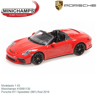 Modelauto 1:43 | Minichamps 410061135 | Porsche 911 Speedster (991) Red 2019