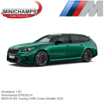 Modelauto 1:87 | Minichamps 870025214 | BMW M M5 Touring (G99) Green Metallic 2024