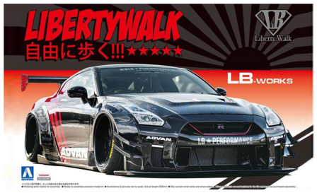 Bouwpakket 1:24 | Aoshima AO05592 | Nissan GT-R Liberty Walk R35 | LB Works