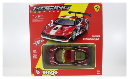 Bouwpakket 1:24 | Bburago 18-26582 | Scuderia Ferrari 488 Challenge 2017 #11 - N.Nielsen