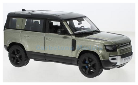 Modelauto 1:24 | Bburago 18-21101GREEN | Land Rover Defender 110 Metallic  Green 2022