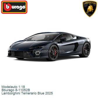 Modelauto 1:18 | Bburago 8-11052B | Lamborghini Temerario Blue 2025