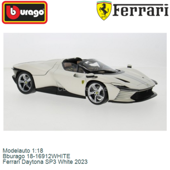 Modelauto 1:18 | Bburago 18-16912WHITE | Ferrari Daytona SP3 White 2023