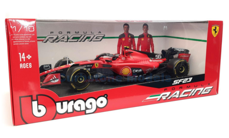 Modelauto 1:18 | Bburago 18-16812S | Scuderia Ferrari SF-23 2023 #55 - C.Sainz