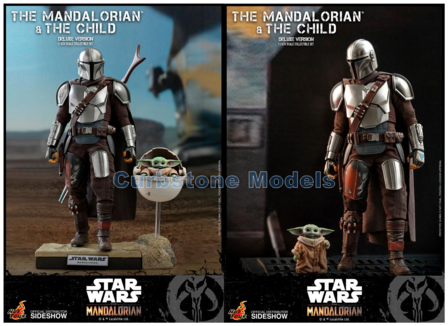 Figuur 1:6 | Sideshow sshot905873 | Mandalorian With Child | Star Wars - T.Mandalorian