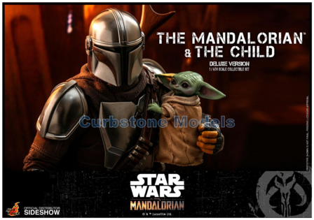 Figuur 1:6 | Sideshow sshot905873 | Mandalorian With Child | Star Wars - T.Mandalorian