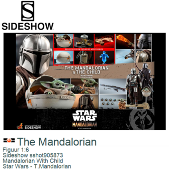 Figuur 1:6 | Sideshow sshot905873 | Mandalorian With Child | Star Wars - T.Mandalorian