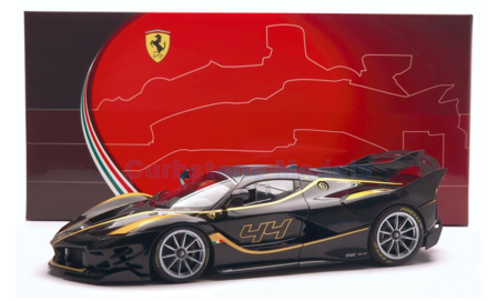 Modelauto 1:18 | BBR Models BBR182282 | Ferrari FXX K Evolution Nero Daytona / Yellow 2018 #44