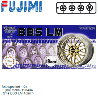 Bouwpakket 1:24 | Fujimi Mokei 193434 | Rims BBS LM 18inch