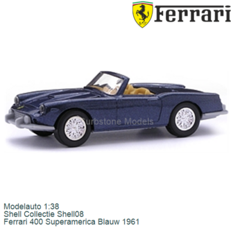 Modelauto 1:38 | Shell Collectie Shell08 | Ferrari 400 Superamerica Blauw 1961