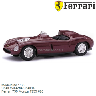 Modelauto 1:38 | Shell Collectie Shell04 | Ferrari 750 Monza 1955 #26