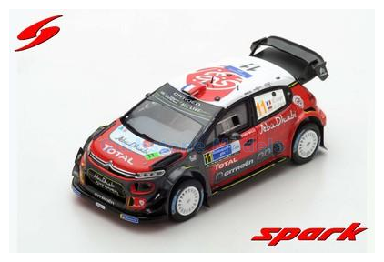 Modelauto 1:43 | Spark S5962 | Citro&euml;n Total Abu Dhabi WRT C3 WRC 2018 #11 - S.Loeb - D.Elena