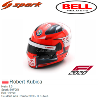 Helm 1:5 | Spark 5HF051 | Bell Helmet | Scuderia Alfa Romeo 2020 - R.Kubica