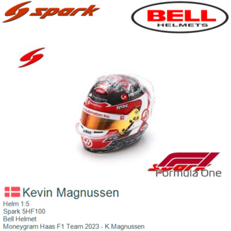 Helm 1:5 | Spark 5HF100 | Bell Helmet | Moneygram Haas F1 Team 2023 - K.Magnussen