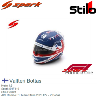 Helm 1:5 | Spark 5HF119 | Stilo Helmet | Alfa Romeo F1 Team Stake 2023 #77 - V.Bottas